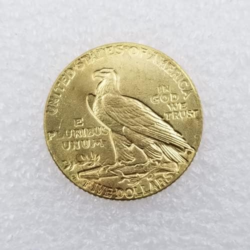 Kocreat Копие 1908-Те Години на Главата на индийския Орел Златна Монета от Пет Долара-Точно Копие на Сувенирни Монети на