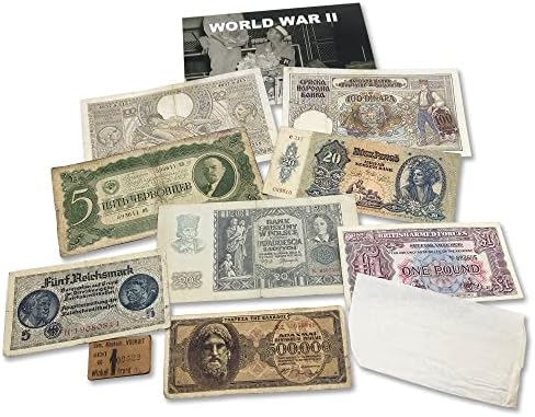 10 в обращение Оригиналните банкноти, издадени по време на Втората световна война в Европа и със сертификат за автентичност
