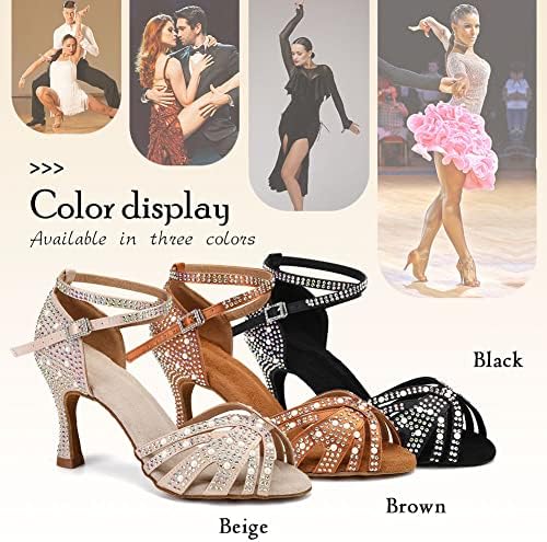 Обувки за латино танци TINRYMX, Женски Обувки за Танго Салса С Пайети, Обувки за танци балната зала, модел-L432/L506