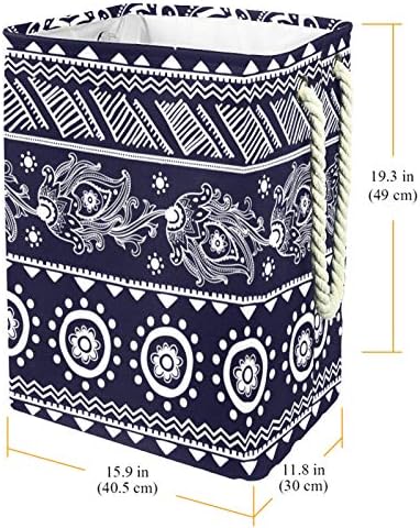 Кошница за дрехи MAPOLO в ретро стил в Етнически стил Бохо с цветен Модел, Сгъваема Кошница за съхранение на бельо с Дръжки,