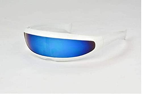 Костюм за очила JDD Novelty Футуристични Очила Mirror Monoblock Glasses, Синьо