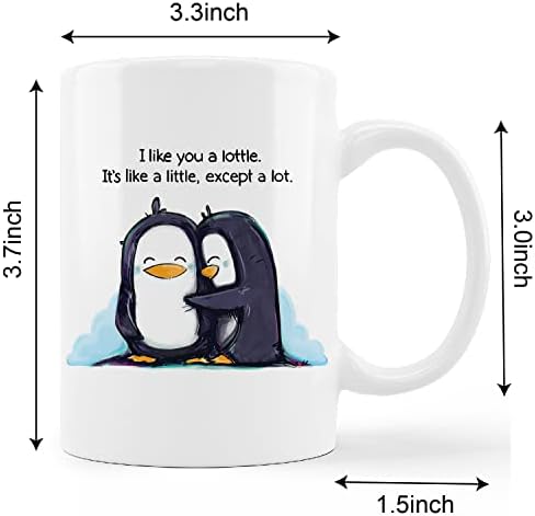 Чаша със Сладък Пингвин, много те харесвам, Това е Малко, с изключение На Голям Брой Керамична Чаша-11 грама Кафеена Чаша за