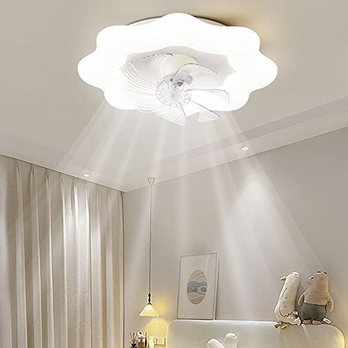IBalody Indoor Mute Фен Light Скандинавски Бял Тавана лампа с вентилатор Елегантни 6 Скоростни Вентилатори 36