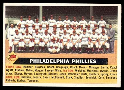1956 Topps 72 D55 Филис Отбор на Филаделфия Филис (Бейзболна картичка) (дата 1955) е БИВШ/MT Phillies