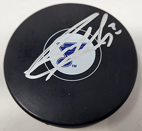 Миене с автограф на Хари Унгера Сейнт Луис Блус, Логото на НХЛ, за Миене с Безплатен Dice