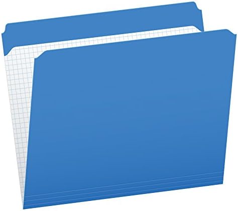 Папка за файлове Pendaflex Color с вътрешната мрежа, размер на букви, сини, директно намаляване, 100 / BX (R152 BLU)