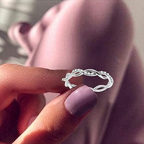 Сватбен пръстен размер Сплав 5-11 пръст Подарък бижута дамски пръстен пръстен с кристали буквата М пръстен
