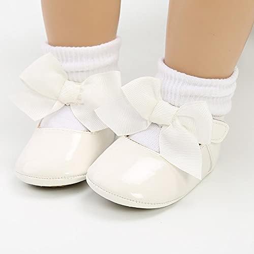 Aellons/Обувки За Новородените Момичета; Сладко Обувки Mary Jane, На Равна Подметка; Сватбени Модела Обувки На Принцесата С Лък; Обувки За Предварителна Пеша