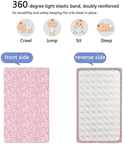Кухненски Кърпи за детски легла в розово тема, Портативни мини-Чаршафи за легла от Ултра Мек материал -Бебешки