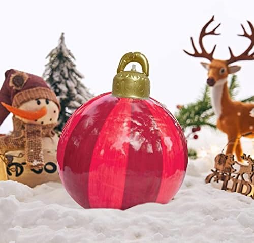 Qonioi Открит Коледно Украсени с Надуваем Балон Гигантски Коледен Надуваем балон Украса за Коледната елха Водоустойчив,
