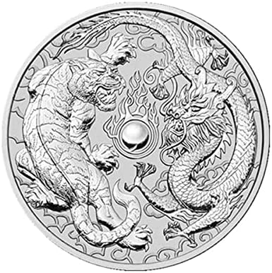 Монета На Животното Конго Щастлив Дракон Подарък Възпоменателна Монета Мемориал Медал На Сребърна Монета Занаяти