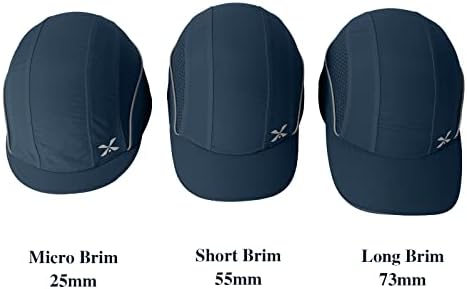 Защитно бейзболна шапка Лека Защитна Каска За защита на главата, Дишаща Шапка за защита на главата (M18109H-Тъмно син, с Дълги