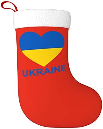 QG ZZX Любов Украйна Коледен Отглеждане на Коледни Чорапи, Камина Окачен на Стелката 18 Инча(А) А) Празнична Украса