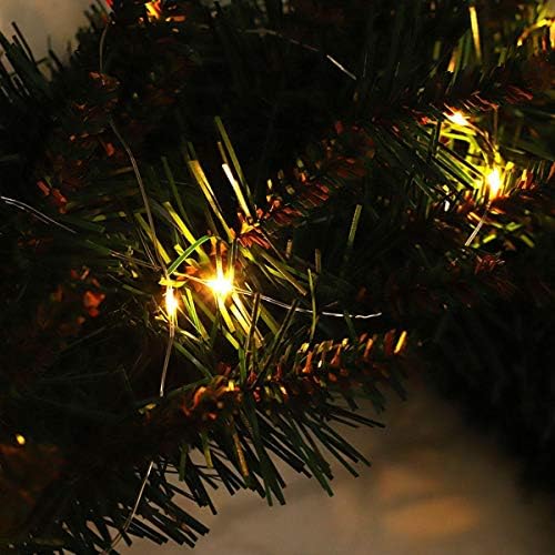 AOOF Led Лампа Коледен Венец, Дърво на Вратата на Стенен Вечерни Украшения във формата на Венец (Цвят: от 40 см)