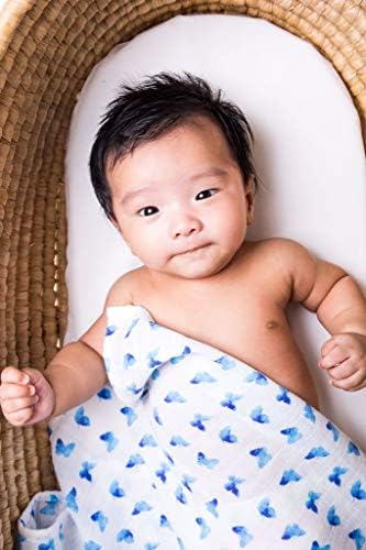 Сертифицирани Органични комплект пеленальных одеяла Malabar Baby | Луксозни Памучни Муслиновые Одеяла за момичета