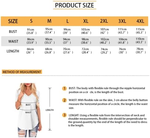 Coloranimal Модни Летни Тениски с къс ръкав и V-образно деколте, Туника Свободно, Намаляване, Топ, Размер S-4XL