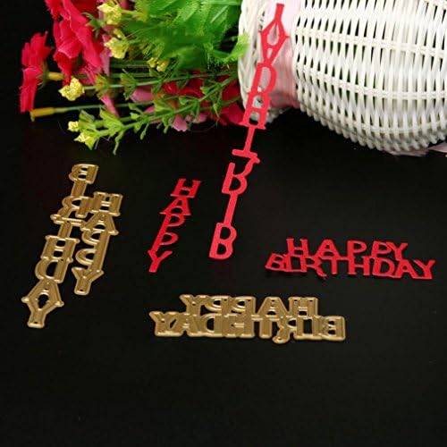 Метални Печати за направата на Картички, Mikey Store честит Рожден Ден на Метални Режещи Удари САМ Шаблони Албум за Scrapbooking Хартиени Картички Занаятите (Happy Birthday-K)