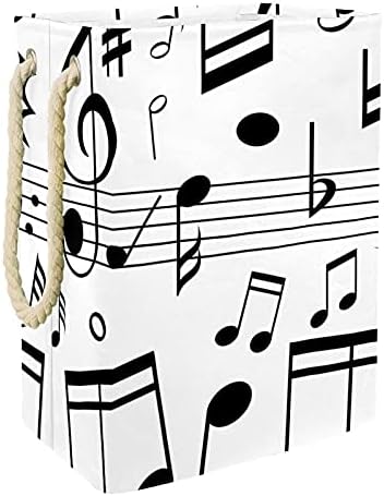 Музикални ноти на линейни везни Кошница за дрехи С вградена подплата с Подвижни скоби Кошница за дрехи с дръжки