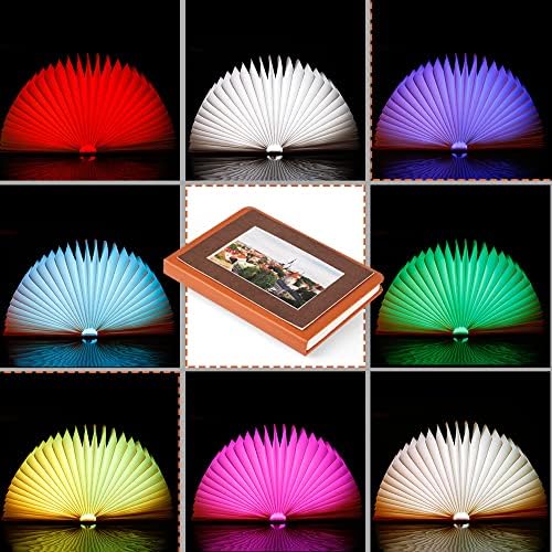 8 Цвята Сгъваем книгата лампа, Подобрена версия на преносими книжни тела, Новост, led хартиен фенер с USB