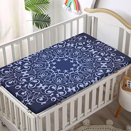Чаршаф за детски легла в стил Royal Blue, Стандартен Чаршаф за матрак за бебешко креватче, която е Мека и Еластична Чаршаф за