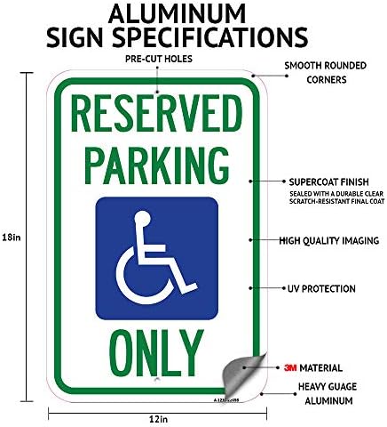 Паркинг знак Паркинг на трева или на тротоара е забранено | Паркинг знак от толстостенного алуминий с размери 18 x 24,