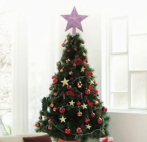 GALPADA Пълнител за Отглеждане 15 см Звезда Коледно Дърво Topper Коледна Блестяща Звезда Пластмасова Украса за Коледната