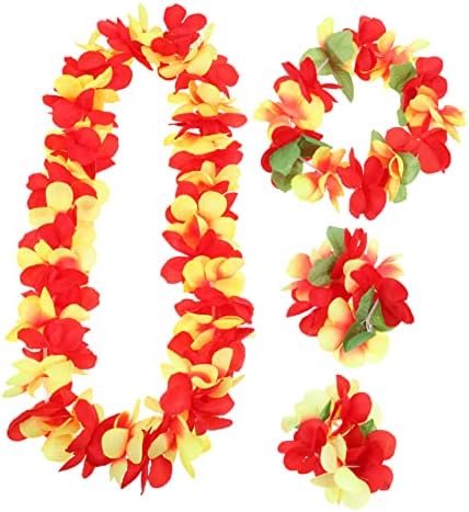 BESTOYARD Хавайски Lei Годишният Венец М Колие за Жени Плажни Колиета за жени 1 Комплект Хавайски Lei Хавайски Цветя