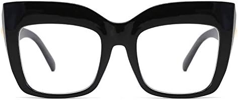 Луксозни Дамски Квадратни Извънгабаритни Очила за четене, със Сини Светофильтрацией B2627