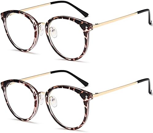 Дамски очила за четене VVDQELLA, 2 опаковки, дамски слънчеви очила с синя светлина в голяма рамка, блокиране на 99%