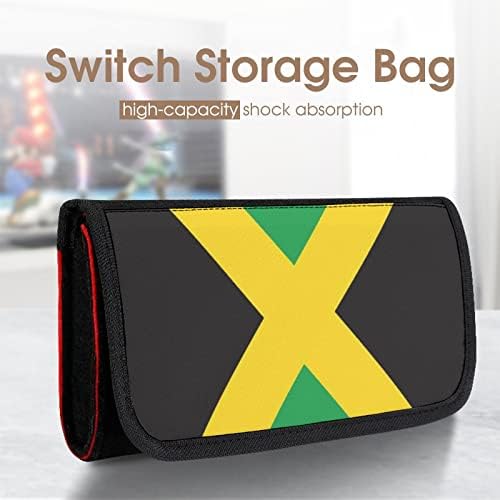 Ямайски Флаг Калъф за Носене Преносима игрова конзола Switch Чанта За Съхранение на Притежателя с Отделение за карти-Аксесоари