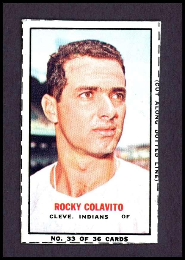 1965 Базука # 33 Роки Колавито Кливланд Индианс (Бейзболна картичка) EX индианците