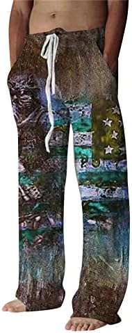 Мъжки Модерни Панталони за Джогинг, Летни Ежедневни Панталони в стил Бохо с Еластичен колан и Принтом, Плажни