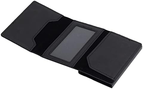 Държач за карти Yosoo от изкуствена кожа, чанта-портфейл със защита от кражба, за проследяване на местоположението на устройството iOS, фина форма, лесно се побира в пре