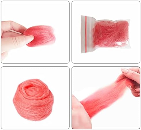Прежди TVLAR 10 г/20 г Филцови тъкани от вълна, влакна за тепане Играчки от филц, За сплъстяване на козината
