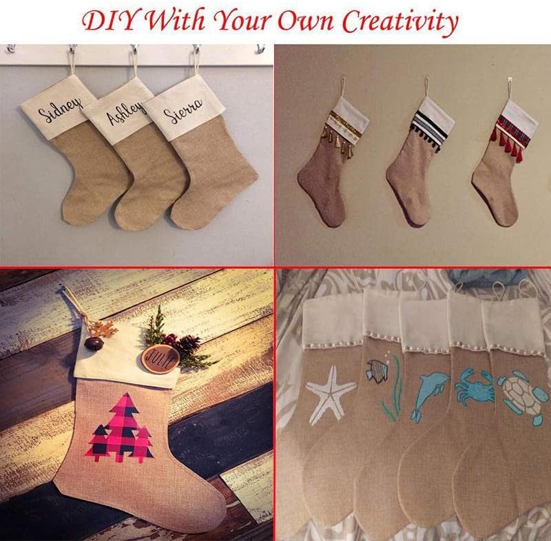Комплект Коледни Чорапи от Зебло Satmarhz, Коледен Чорап Голям Размер, Подаръчен Пакет, за Декорация за коледната