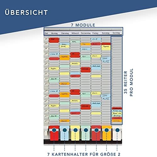 Планер за офис Franken PV-SET3 на Т-образна карта с немски заглавия 47,4 x 78 см 7 + 1 Показалеца 35 Теми