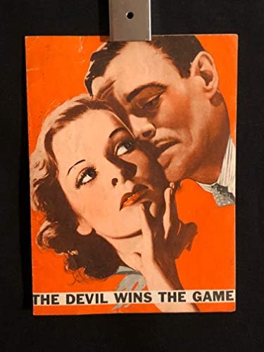Кристофър силни, Оригинален ретро постер на филма програми Хералд 1933 г., Катрин Хепбърн, Дяволът печели