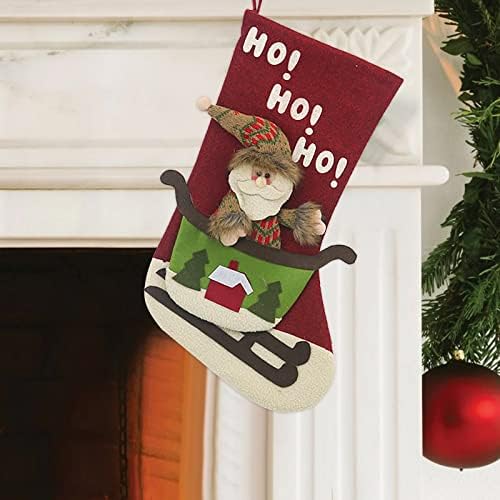 TODOZO, Подарък чорапи с шоколадови бонбони, Персонални Чорапи за Камината, Плюшени Коледна Украса за Дома и партита,