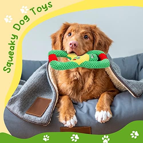 Играчки за кучета BAPSOUZU за средни кучета / Плюшен играчка за теглене въже за кучета / Писклив Играчки за кучета