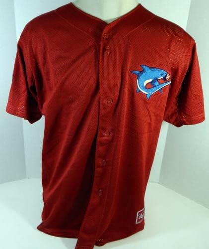 2015 Clearwater Threshers Яксель Риос #50 Използван в играта Червена Риза 100 C P 1 - Използваните В играта тениски MLB