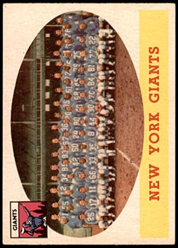 1958 Topps 61 Екип Джайентс Ню Йорк Джайентс-FB (Футболна карта) EX/MT+ Джайентс-FB