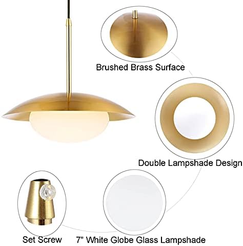 Модерен Окачен лампа BAODEN, Комплект от 2 Промишлени Висящи осветителни Тела, Куполни Лампиони с покритие от Мат