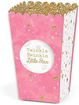 Голяма точка щастие, Розов Блясък, Мерцающая Звезда - Подаръчни кутии за детската душа или парти по случай рождения Ден с Пуканки