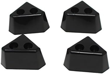 JSP Manufacturing 4 опаковки черни пластмасови мебелни триъгълна ъглови крака-разтегателен диван и фотьойл