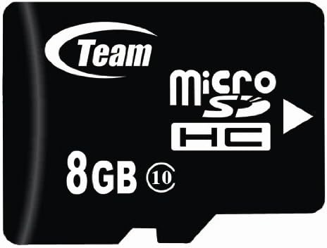 Високоскоростна карта памет microSDHC Team 8GB Class 10 20 MB/Сек. Невероятно бърза графична карта за Sony Ericsson XPERIA Arc, Neo PLAY. В комплекта е включен и безплатен високоскоростен USB ада?
