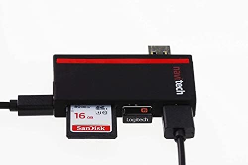 Navitech 2 в 1 Лаптоп /Таблет USB 3.0/2.0 на Адаптер-hub /Вход Micro USB устройство за четене на карти SD/Micro SD карта, Съвместима с ASUS Zenbook Pro 15 OLED (UX535) 15,6