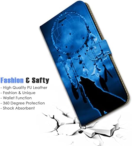 за Samsung S21 +, за Samsung Galaxy S21 Плюс 4G 5G, Дизайнерски Калъф-портфейл с панти капак за телефон, A24656 Ловец на