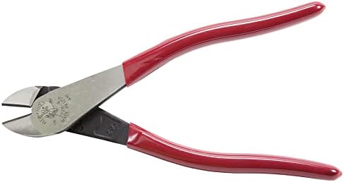 Клещи Klein Tools D228-8, Диагонални Клещи с къси пари и Скосени Ножа, Ножица за тел с високо налягане и на цветова маркировка,