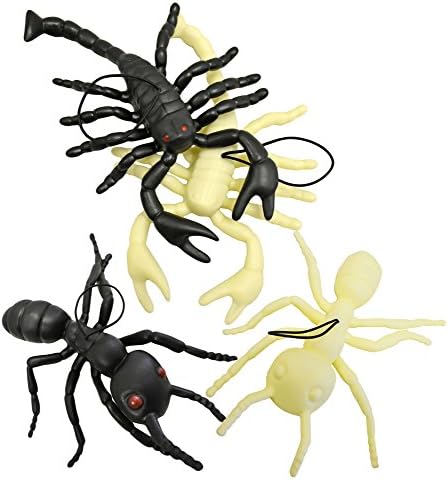 Комплект от 6 Черни Висящи Бръмбари за Хелоуин! Скорпионите и Мравките! Страховито Пълзящи Бръмбари Са идеални