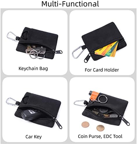 Тактически Калъф за ключове EDC, Мини Чанта-Органайзер за Джобове, Държач за карти, Портфейл за Монети за Мъже,